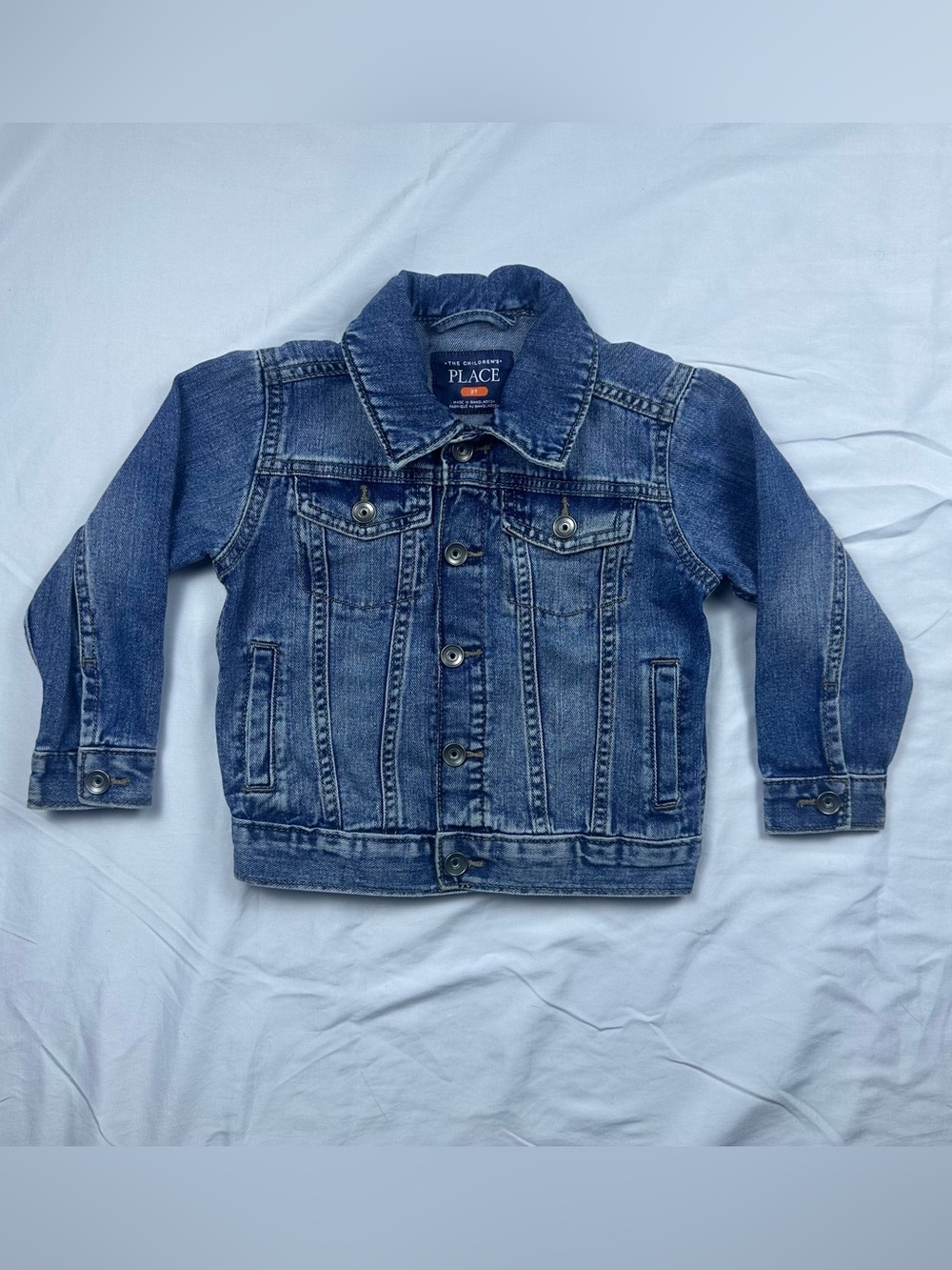 The Children's Place Navy Blue Denim Jacket Girls 3T
